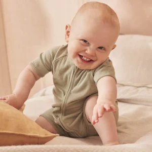 Baby Zip Sleeper In Organic Cotton | Organic Baby Pajamas